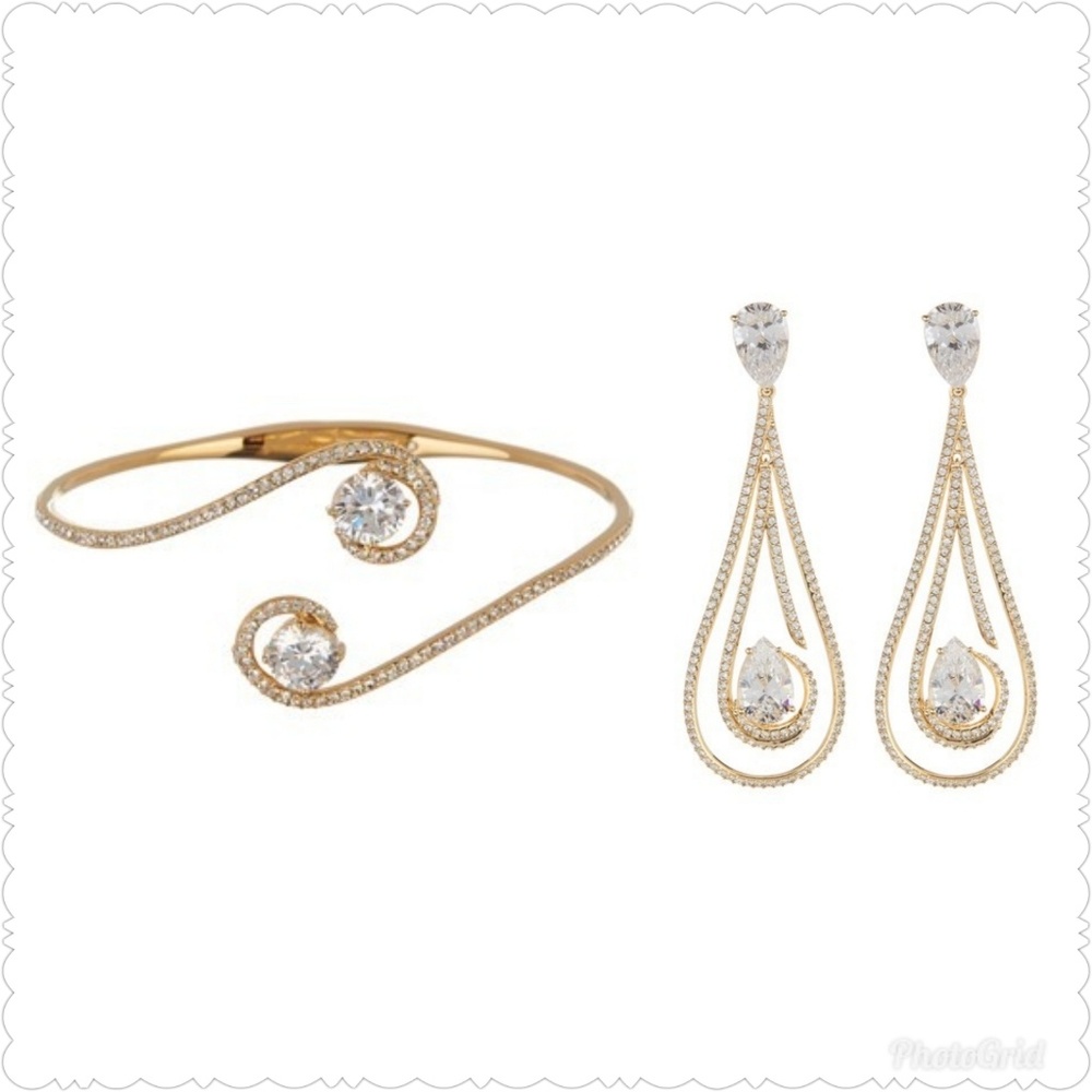Gorgeous Nadri Earring & Bracelet Set